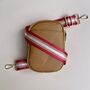 Glitter Stripe Bag Strap In Red And Gold, thumbnail 1 of 2