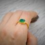 Green Onyx Gold Ring, thumbnail 6 of 9