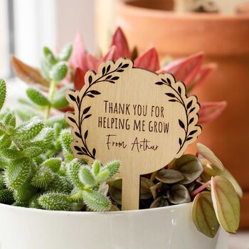 Personalised Thank You For Helping Me Grow Plant Tag, 5 of 8