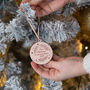 Rose Gold Mirror Personalised New Home Christmas Bauble, thumbnail 2 of 3