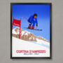 Cortina D'ampezzo Downhill Ski Race Poster, thumbnail 1 of 6