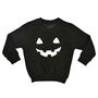 'Pumpkin Face' Halloween Children's Sweatshirt Jumper, thumbnail 7 of 7