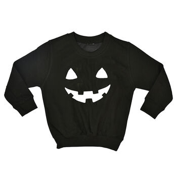 'Pumpkin Face' Halloween Children's Sweatshirt Jumper, 7 of 7