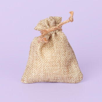 G Decor Set Of Five Or 10 Small Hessian Gift Bags, 2 of 8
