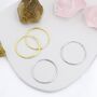 Sterling Silver Extra Skinny Large Infinity Hoops, thumbnail 7 of 12