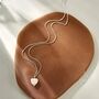 Sterling Silver Genuine Heart Baroque Pearl Pendant Necklace, thumbnail 7 of 12