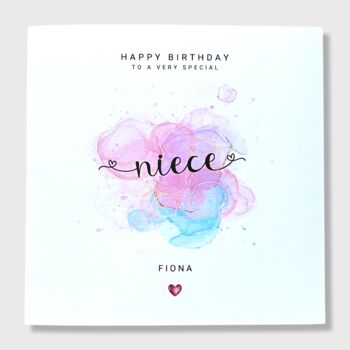 Personalised Birthday Card Niece, 3 of 4