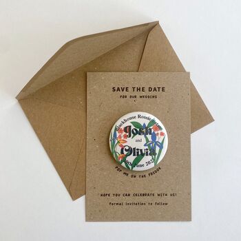 Iris Floral Save The Date Magnet, 4 of 5