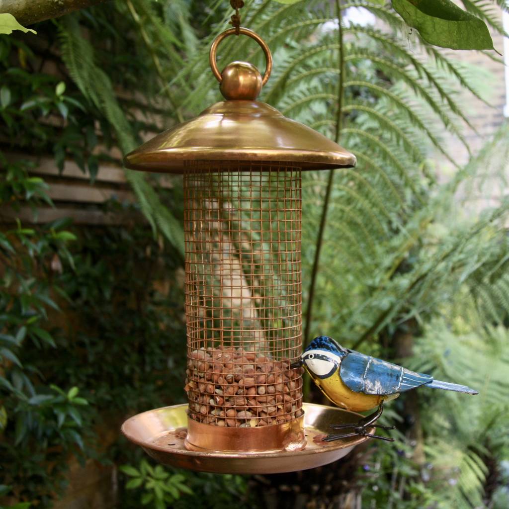 Copper Metall Bird Feeder By London Garden Trading