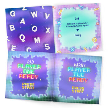 Personalised Father's Day Dad And Baby Gaming Book, 2 of 9