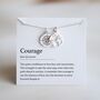 Courage Map And Compass Necklace – Travel Gift For Strength And New Beginnings, thumbnail 1 of 10
