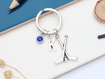 Personalised Hockey Keyring, Hockey Fan Gift, Team Player Present, 6 of 10