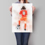 Personalised Girls Football Art Print, thumbnail 3 of 10