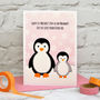 'Penguins' Personalised First Mother's Day Card, thumbnail 1 of 4