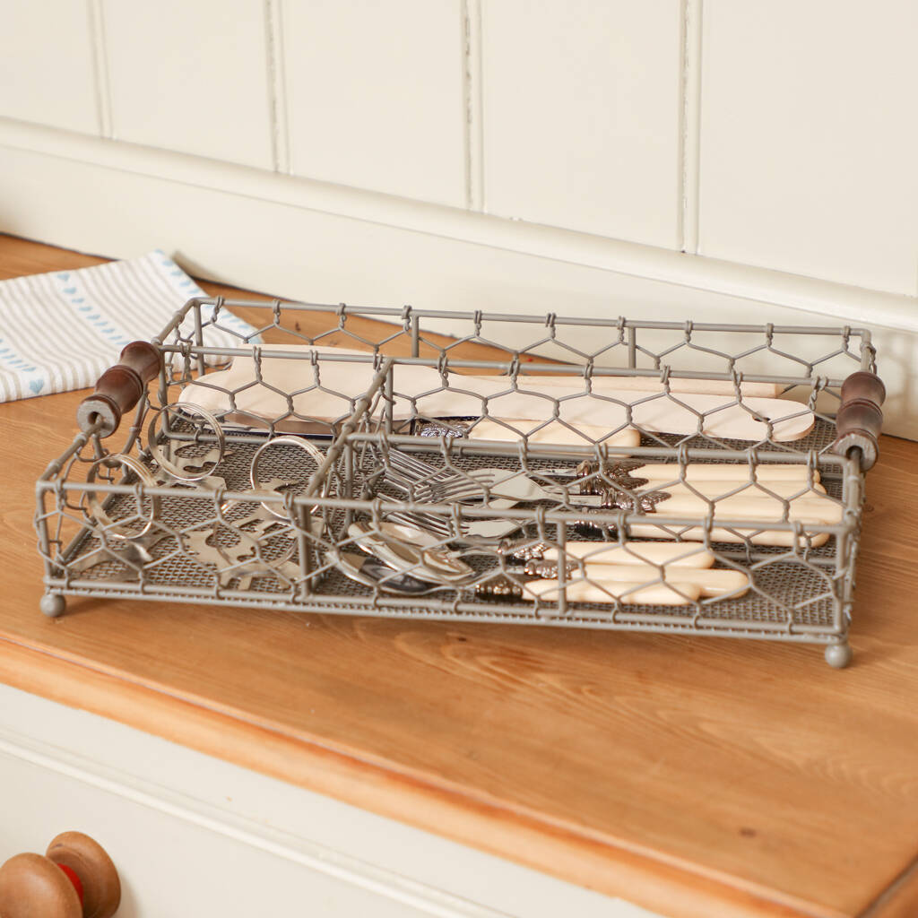 wire silverware tray
