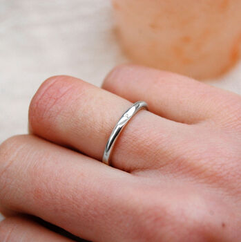 Personalised Initial Silver Mini Stacking Signet Ring, 3 of 7