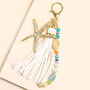 Beaded Starfish Tassel Keyring And Bag Charm, thumbnail 1 of 3