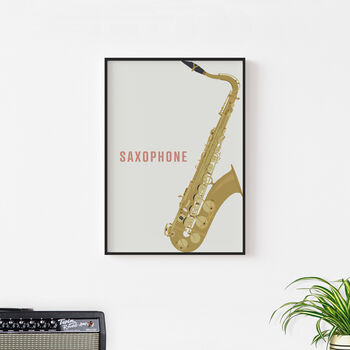 Saxophone Print | Instrument Music Poster, 9 of 10