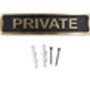 Brass Private Door Sign Plaque With Black Finish, thumbnail 1 of 9