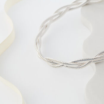 Twisted Rope Design Collar Necklace, 6 of 6