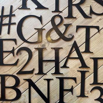 Personalised Black Letters A Z Home And Garden Signs , Halloween Decorations, 2 of 12