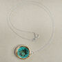 Large Round Blue Reef Sterling Silver Pendant, thumbnail 4 of 4