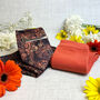 Navy And Orange Floral Wedding Tie Set, thumbnail 1 of 6
