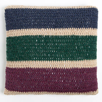 Rainbow Stripe Cushion Crochet Kit, 10 of 12
