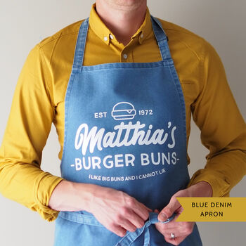 Personalised Gourmet Burger Kitchen Apron, 2 of 11