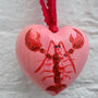 Ceramic Heart Shaped Lobster Bauble, thumbnail 7 of 10