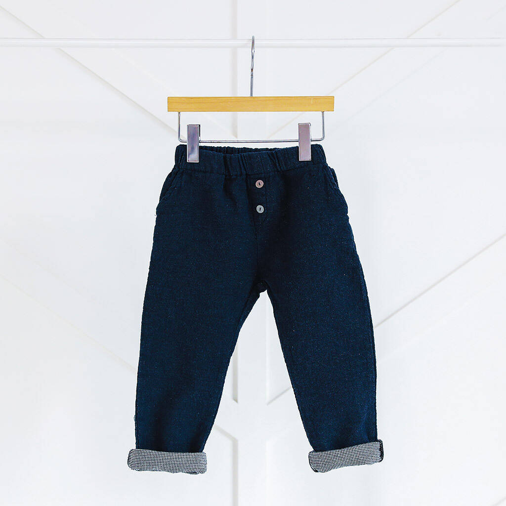 Kids Button Trousers By JJ PARK