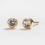 18ct Gold Plated April Birthstone Stud Earrings, thumbnail 7 of 9