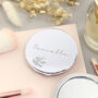 Personalised Floral Round Compact Mirror – Elegant Gift For Her, thumbnail 1 of 4