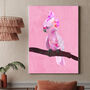 Custom Personalised Pink Cocatoo Bird Art Print, thumbnail 1 of 6