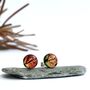 Fused Glass And Sterling Silver Stud Earrings, thumbnail 1 of 12