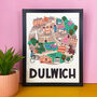 Dulwich Illustrated London Map, thumbnail 1 of 6