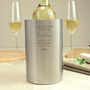 Personalised Botanical Leaf Stainless Steel Wine Cooler, thumbnail 4 of 6