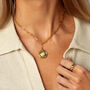 Link Chain Necklace With Pearl Coin, thumbnail 1 of 6