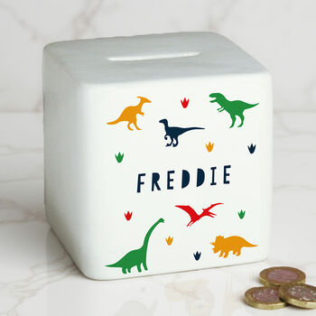 Personalised Dinosaur Money Box, 3 of 5
