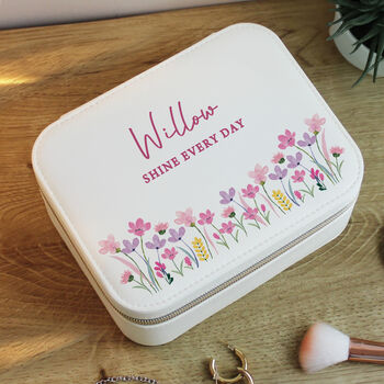 Personalised Floral Travel Jewellery Box, 2 of 4