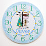 Personalised Wall Clock For Boys, thumbnail 2 of 7