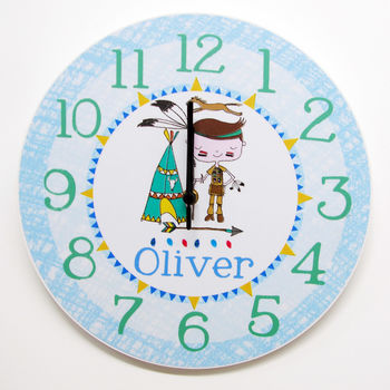 Personalised Wall Clock For Boys, 2 of 7