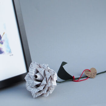 Wuthering Heights Emily Brontë Paper Origami Rose, 5 of 7