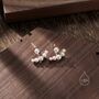 Sterling Silver Mother Of Pearl Jacket Earrings, thumbnail 3 of 9