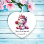 Personalised Cute Rose Animal Unicorn Decoration, thumbnail 1 of 2