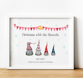 Personalised Christmas Gonk Family Print | Gift For Mum, 2 of 5