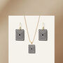 Matching Earrings And Necklace Set | Black And White, thumbnail 1 of 10
