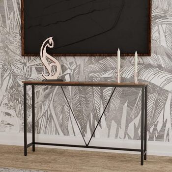 Hallway Table Console Table Sofa Table With Steel Frame, 2 of 10