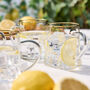 Set Of Four Gold Rimmed Clear Glass Mug, thumbnail 2 of 4