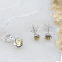 Sterling Silver Birthstone Necklace And Earring Set, thumbnail 5 of 12